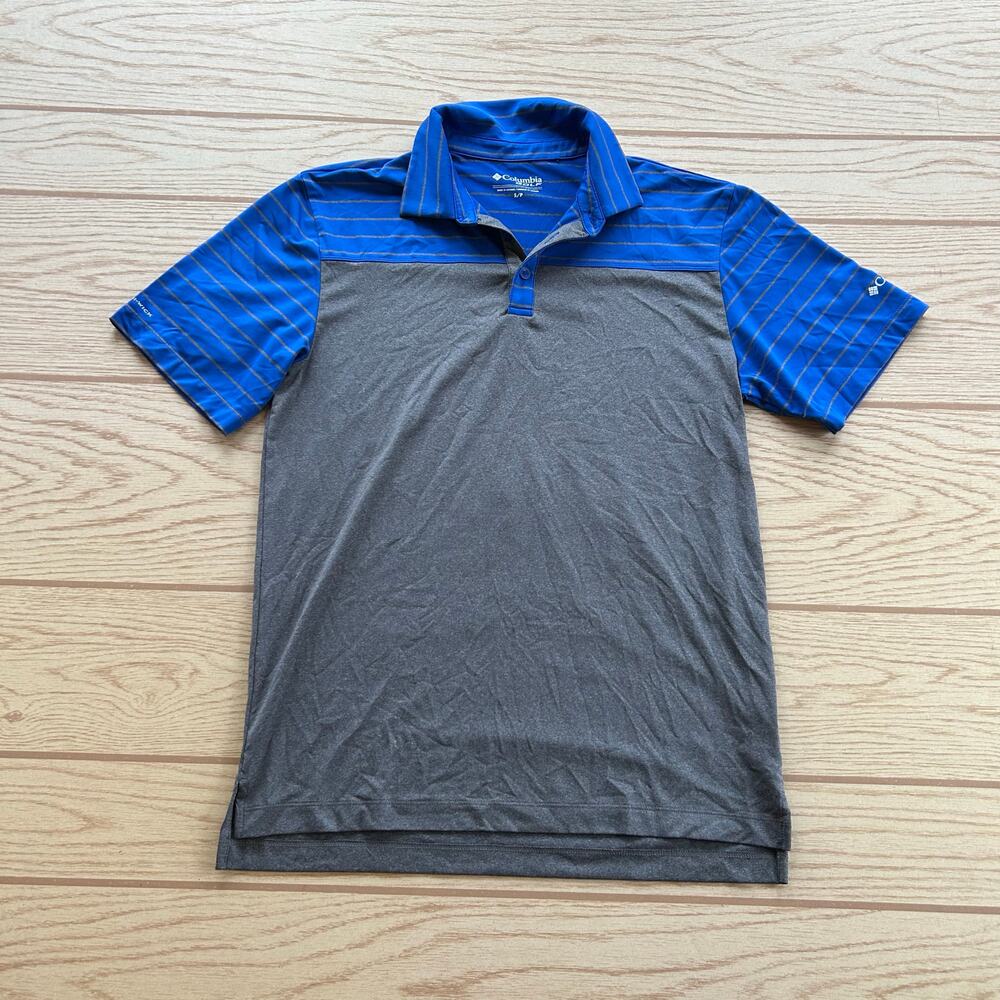 Columbia Golf Sports Polo Men's Size S Blue and Gray